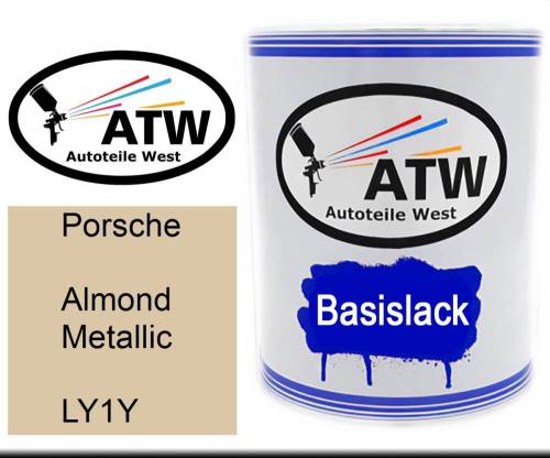 Porsche, Almond Metallic, LY1Y: 1L Lackdose, von ATW Autoteile West.